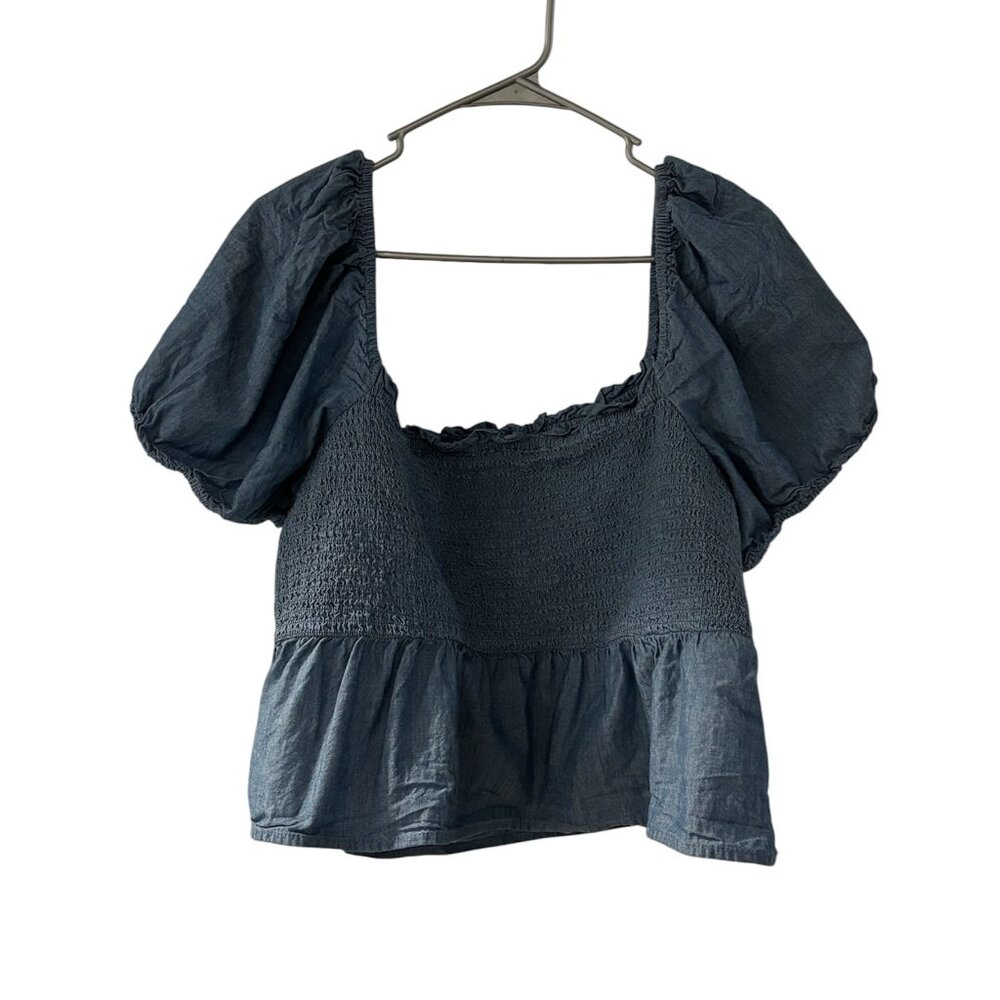 J Crew Denim Baby Doll Crop Top - 3X - Baby Doll